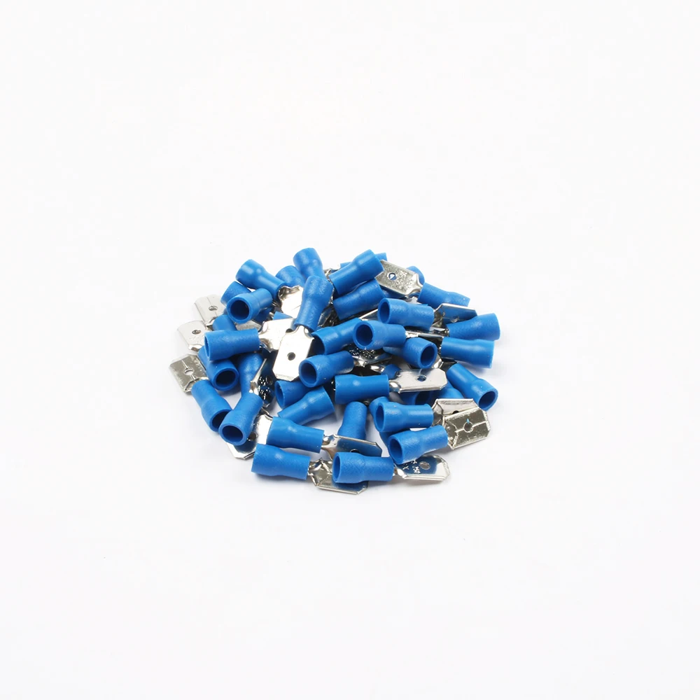 DIANQI MDD1.25-250 mannelijke Geïsoleerde Spade Snelkoppeling Terminals Crimp Terminal AWG MDD1-250 100 stks/pak MDD