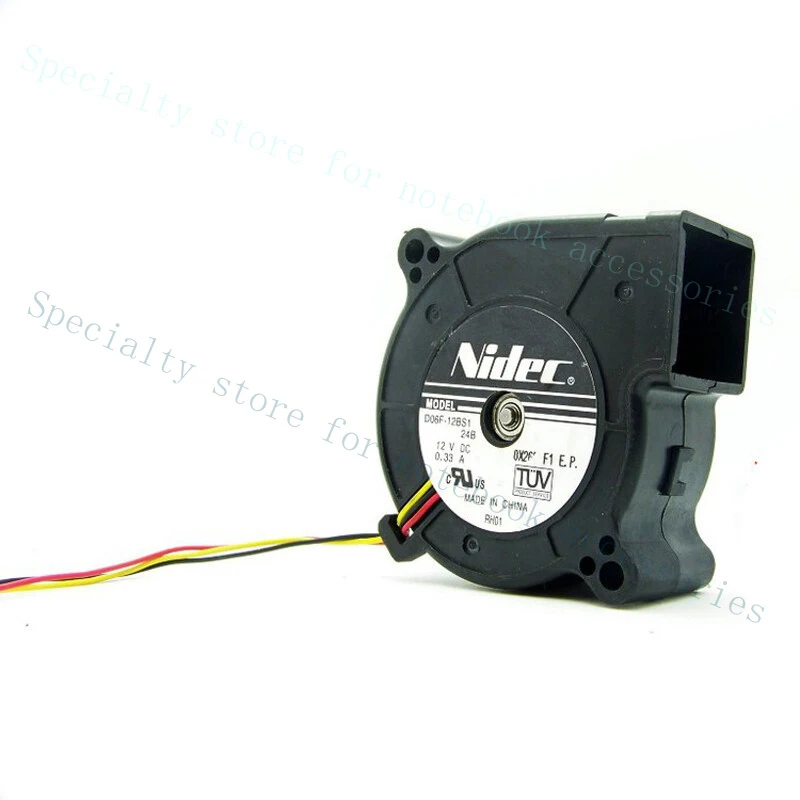 A+ NIDEC D06F-12BS1 12V 0.33A 3 Line 6CM Dual Ball Bearing Turbo Projector Fan