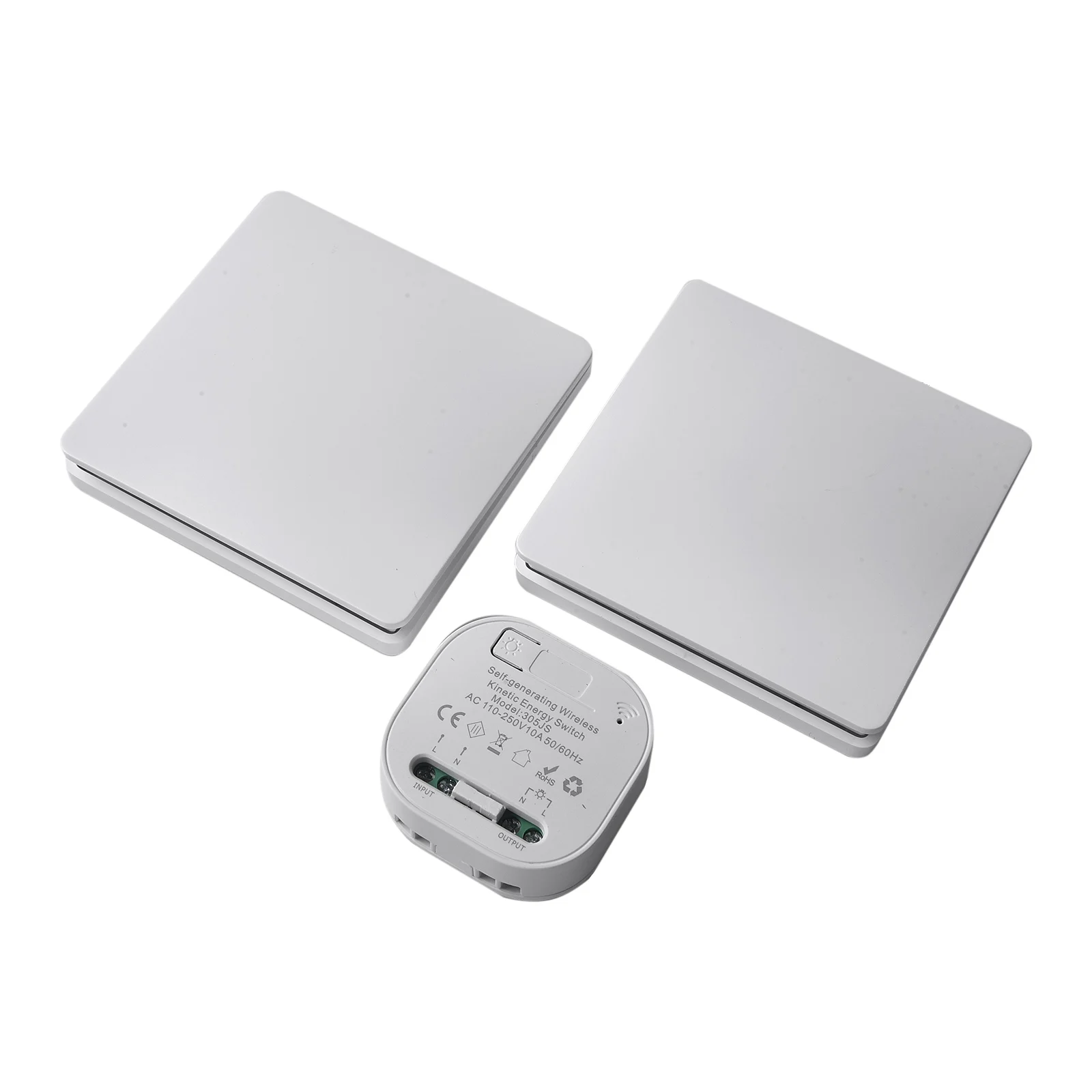 Wireless Light Switch Receiver Set Battery-Free Self-Powered Wall Control 433MHz RF Remote Switch Receiver For Home Lighting