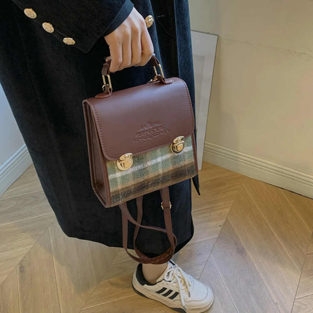 Draagbare preppy schoudertas All Match Vintage Crossbody tas Temperament Ins Schooltassen Meisjes