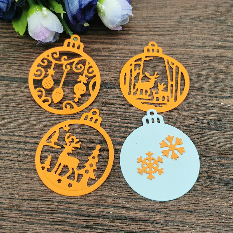 4pc Christmas snowflak Metal Cutting Dies Stencils For DIY Scrapbooking Decorative Embossing Handcraft Die Cutting Template