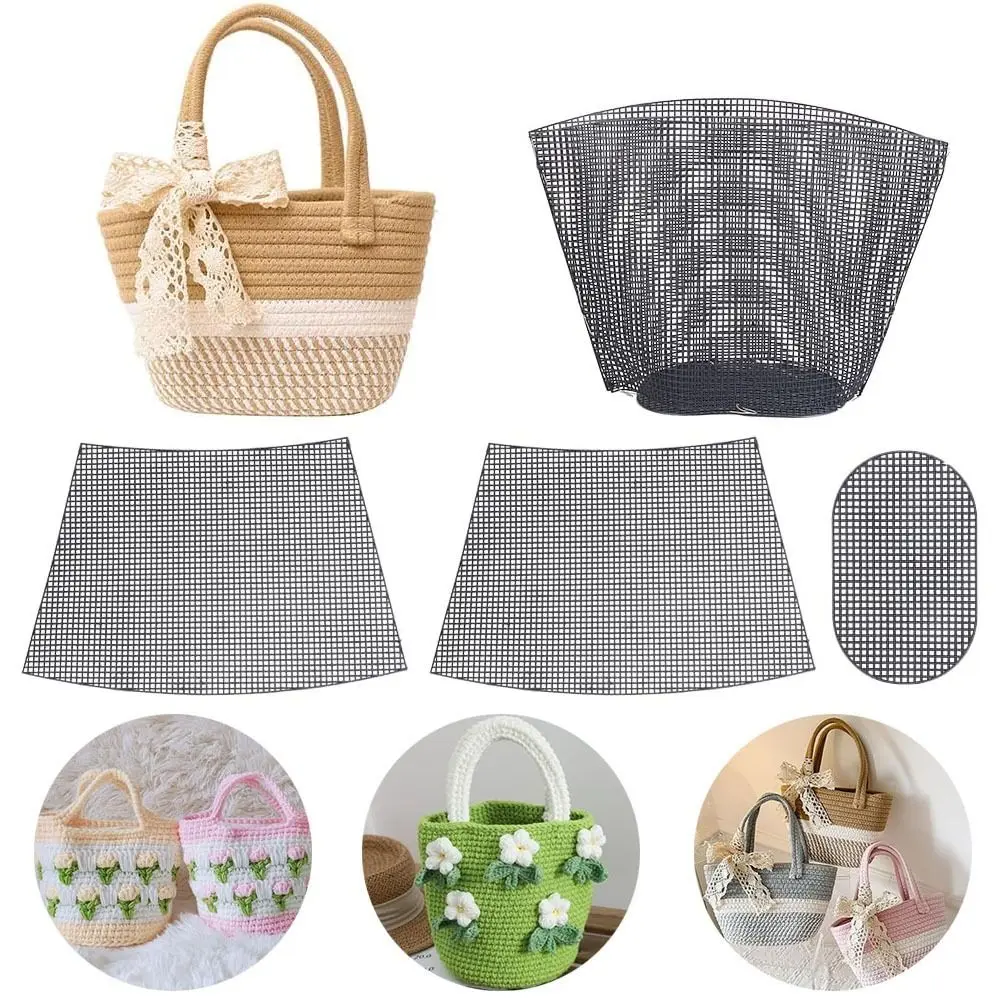

DIY Crafting Plastic Bag Mesh Grid Durable Black White Mesh Cloth Acrylic Yarn Crafting Knit