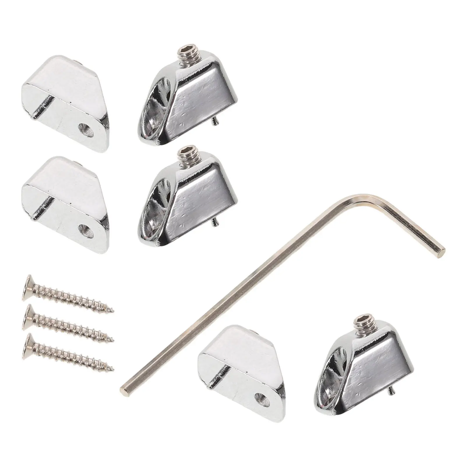 6Pcs Guitar String Locking Nuts Zinc Alloy Headless Stable Retuning Electric Guitar Bridge Parts Precision Fit Easy Install view 3