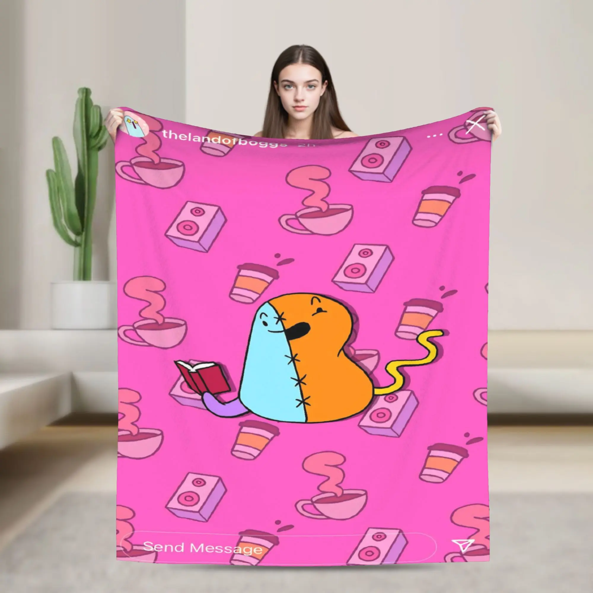 Comfortable The Land of Boggs  Blanket Stuff Sofa Decorative  Throws And Blankets Lightweight Thin Fleece for Car