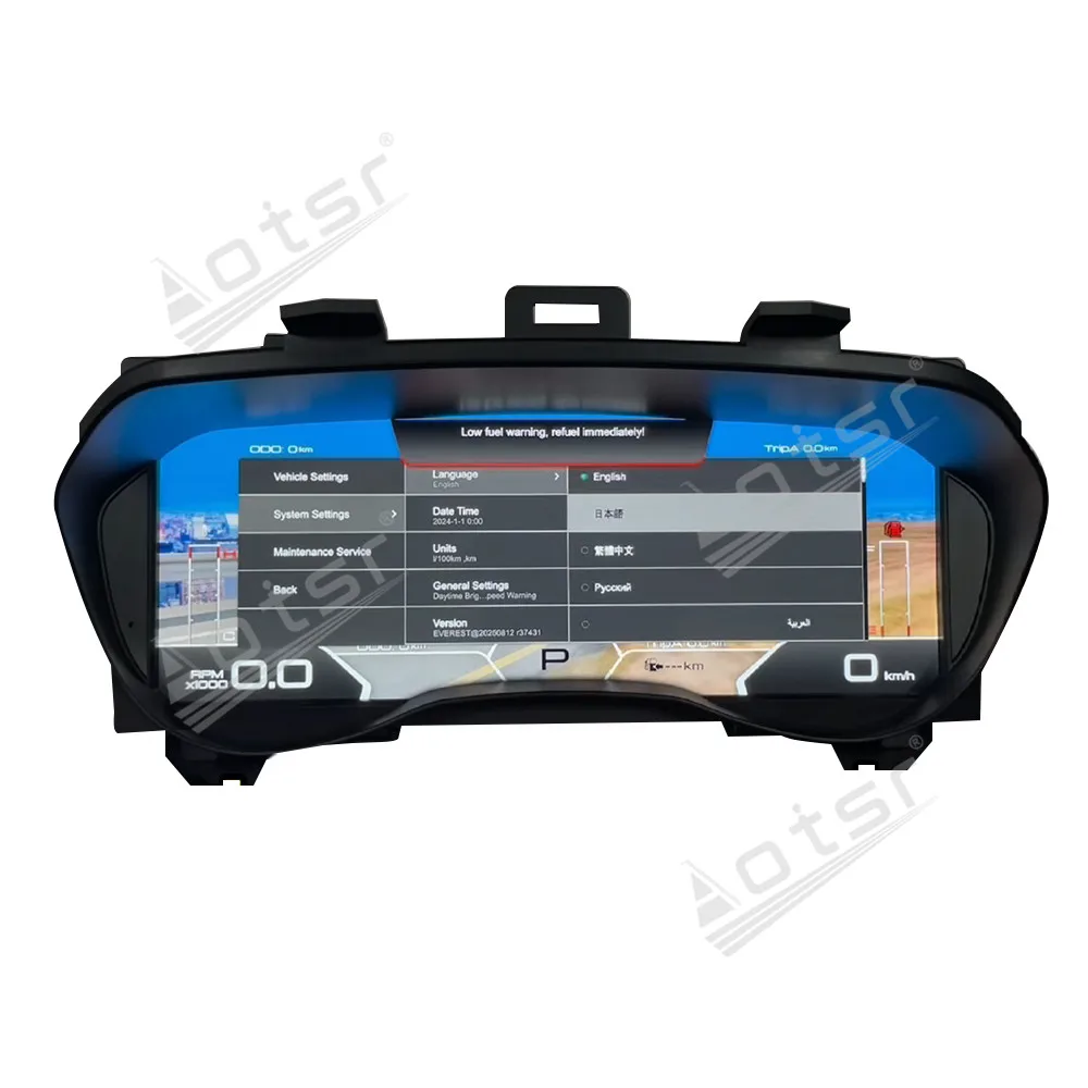 12.3 inch For Ford Everest Ranger T7 T8 2016 to 2021 Car LCD instrument panel Linux System Virtual Cockpit Speedometer Dashboard