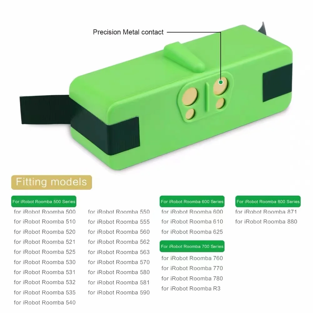 IRobot Roomba 14.4V 9.8Ah lithium battery 960/980 880 770 780 Roomba 650 528