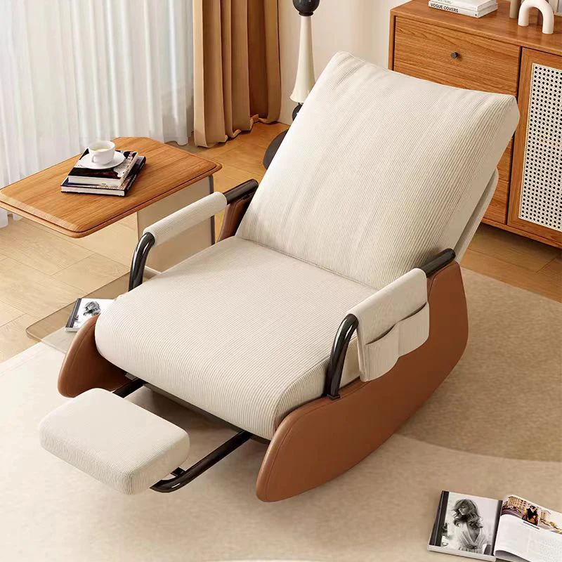 Rocking Chair Balcony Home Technology Cloth Rocking Chair Living Room Leisure Rocking Chair, Modern Rocking