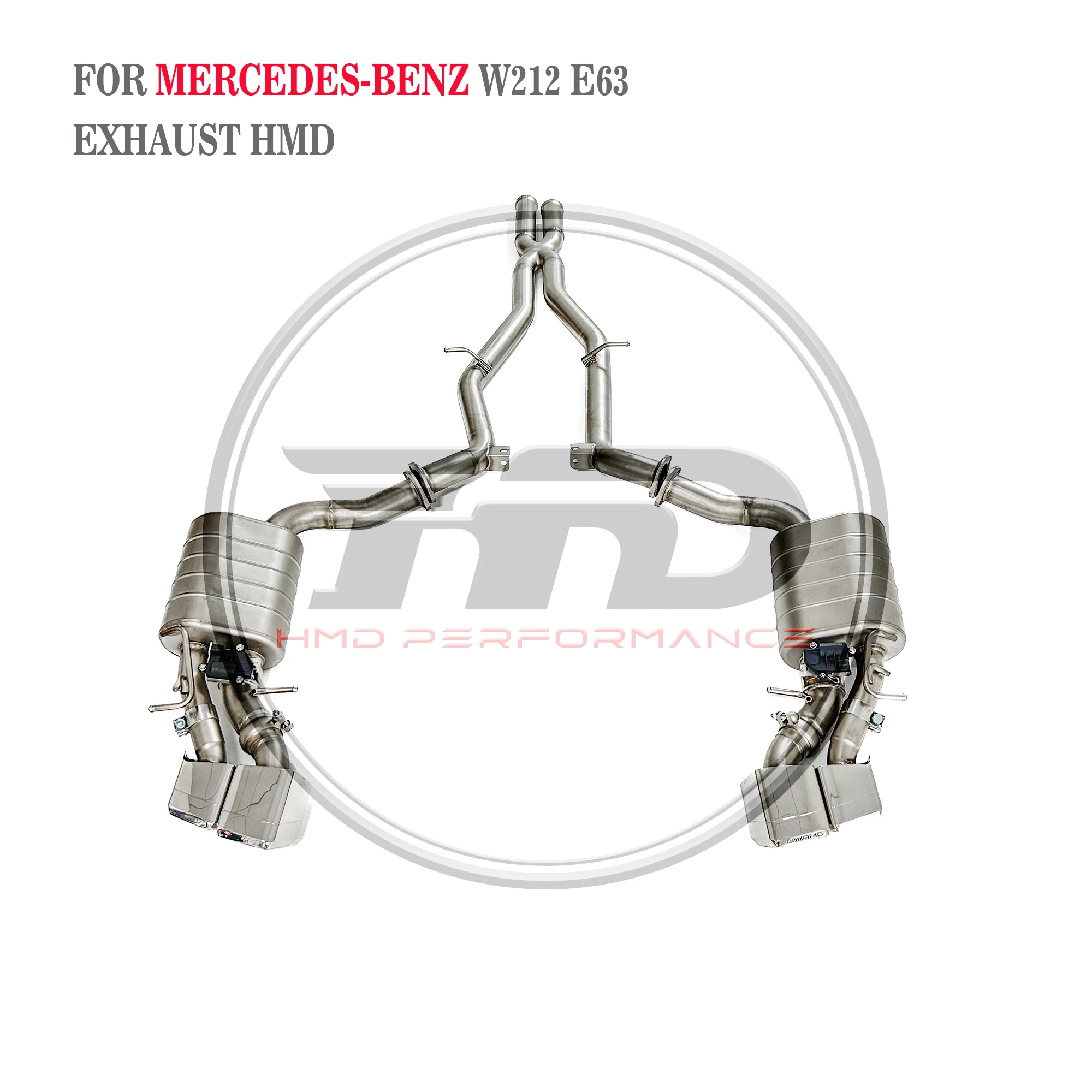 

HMD Stainless Steel Exhaust System Catback For Mercedes Benz AMG E63 W212 Performance Muffler With Valve