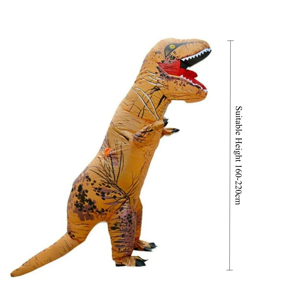 Disfraz de dinosaurio inflable para adultos, disfraz inflable de T-Rex, divertidos disfraces de T-Rex para Halloween y fiestas de disfraces.