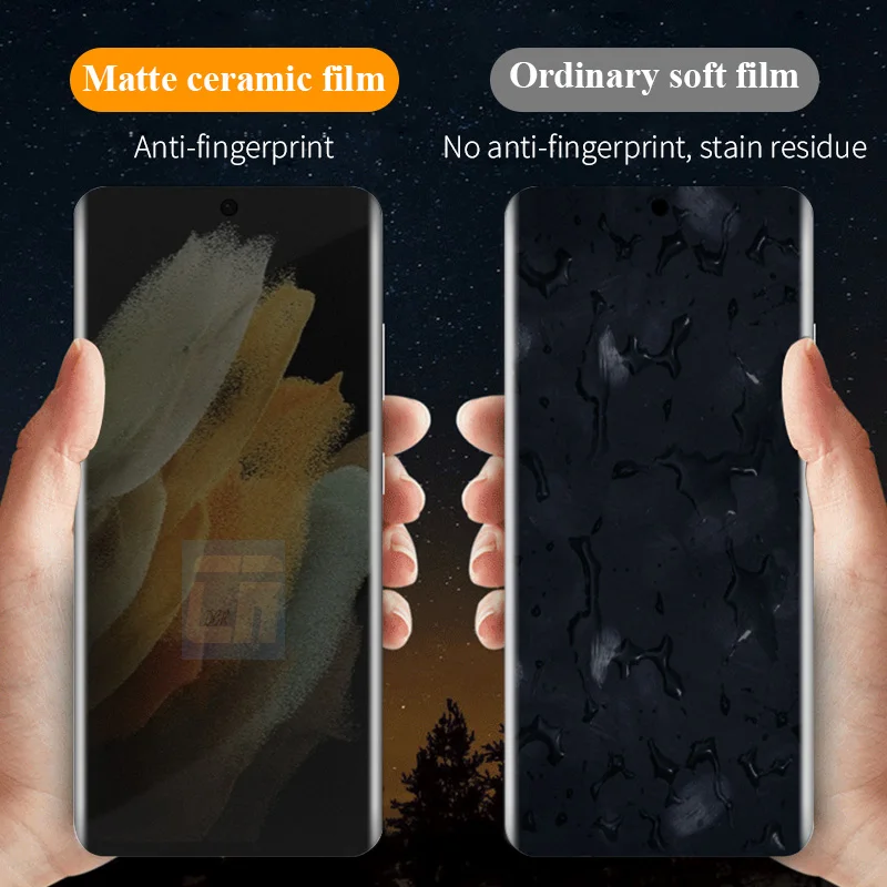 3D Curved Privacy Matte Ceramic Soft Film for Samsung Galaxy S24 S23 S22 S21 S20 S10 S9 Note 20 Ultra 10 Plus Screen Protector