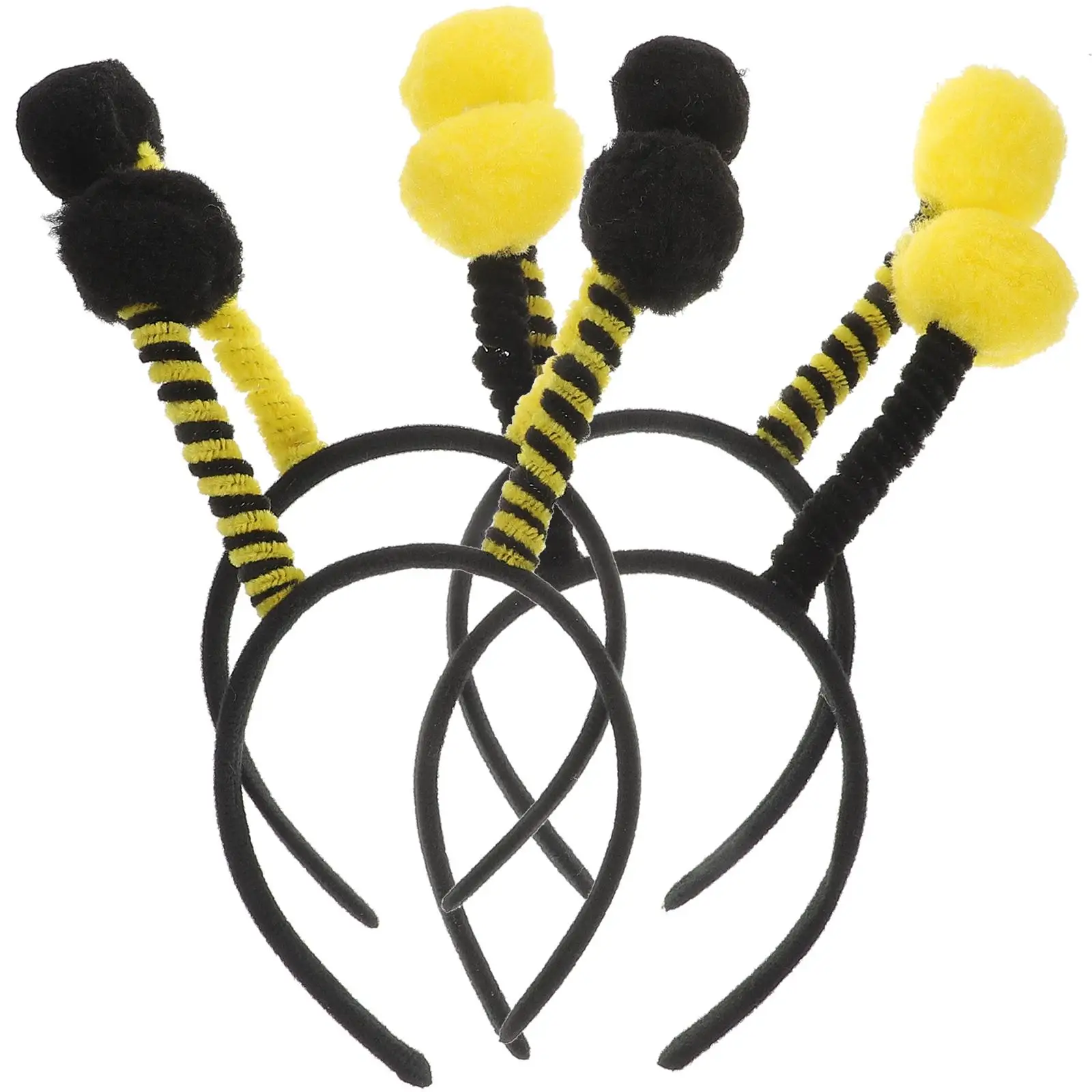 

4 Pcs Bee Headband Hair Hoops Creative Bee Design Party Favor Festival Decor Photo Prop Birthday Halloween Cosplay