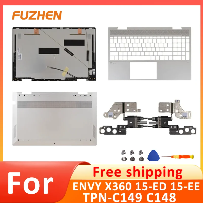 جديد ل ENVY X360 15-ED 15-EE TPN-C149 C148 LCD الغطاء الخلفي العلوي + مفصلات L93203-001 L93204-001