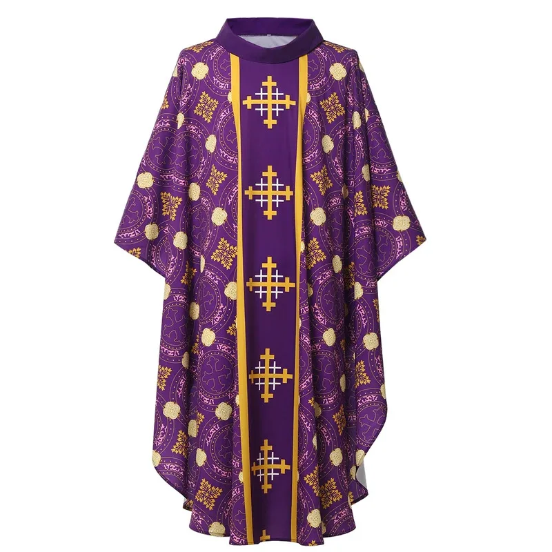 Chasuble Pastor Retro Robe Cloak Herren Church Priest Celebrater Soutane Weste Schal
