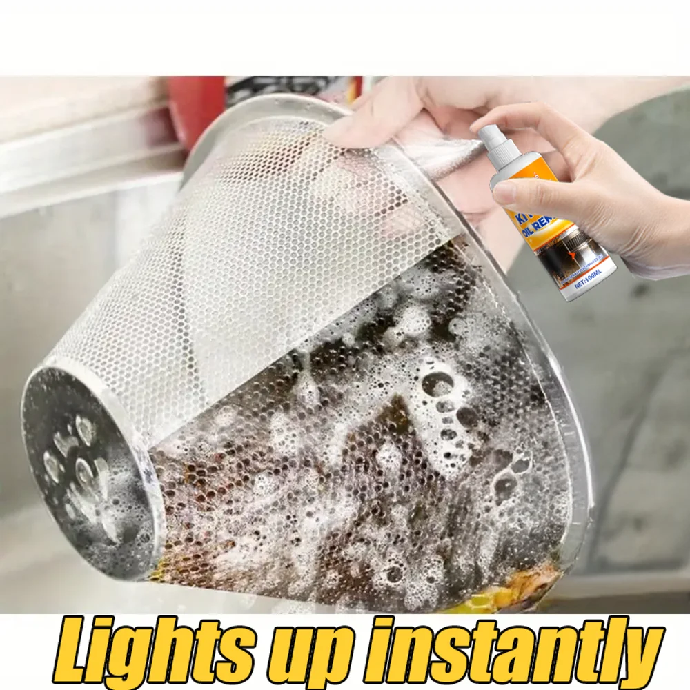 Kitchen Oil Cleaner Powerful Dissolving & Removing Stubborn Oil Stains Degreaser Cooking Utensils Multi-purpose Cleaning Spray