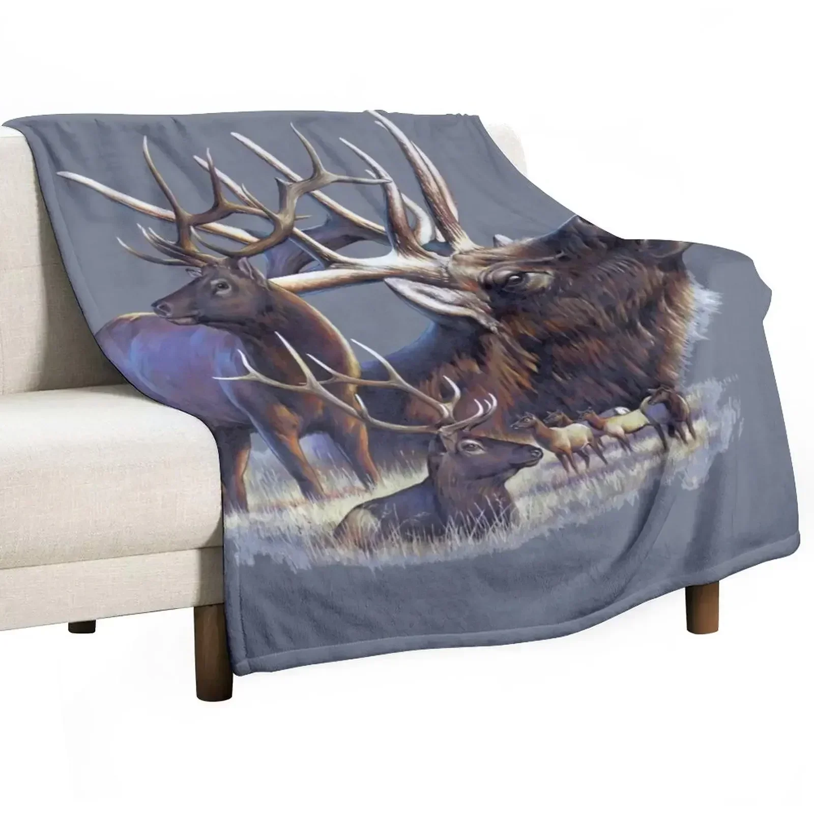 

Elk Throw Blanket Thermal Soft Blankets