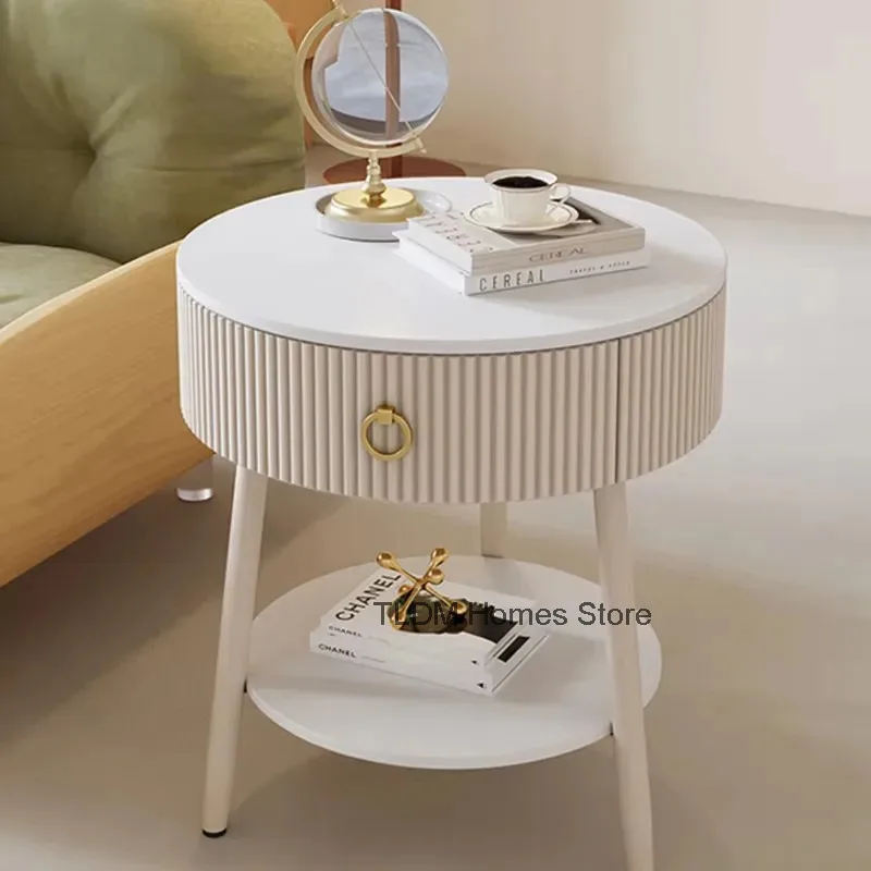 Metal Kawaii Night Table Storage Minimalist Japandi Nordic Trendy Bedside Table Modern Slate Meuble De Rangement Home Furniture