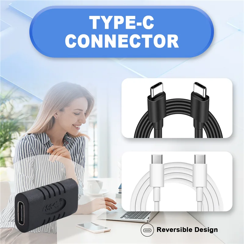 Adaptateur USB C A68Z femelle à femelle, adaptateur de Type C, petit adaptateur USB-C droit, convertisseur de connecteur USB 3.1 type-c