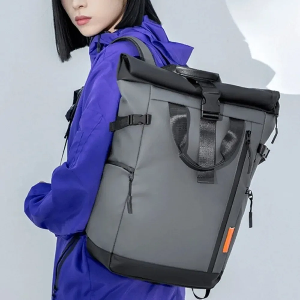 Large Capacity Water-repellent Casual Backpack Adjustable Roll-up Expansion Multi-purpose Travel Bag Computer Pack for Travel