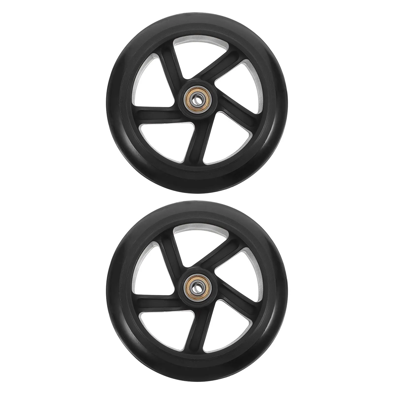 2 قطعة عجلات سكوتر البولي يوريثين دائم عملية هادئة قبضة ناعمة في الهواء الطلق داخلي حيلة لوح التزلج مجموعة عجلات