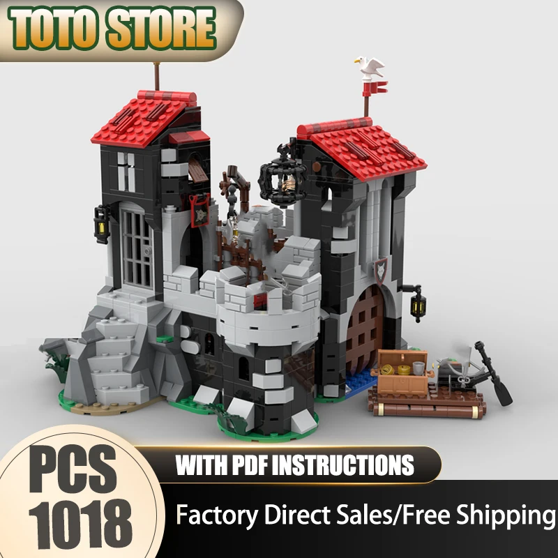 

Medieval Castle Model Moc Building Block Modular Castle Wolf Stone Model Technology Brick Assembly Toy Construction Holiday Gift