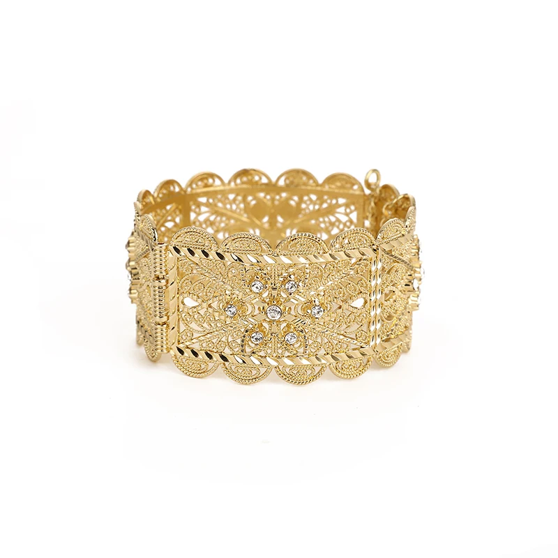 Exquisites Ausschnitt-Damenarmband, böhmisches Braut-Vintage-Armband für Hochzeitsbankette, festlicher Schmuck, Spitzenmuster-Design, Cafta