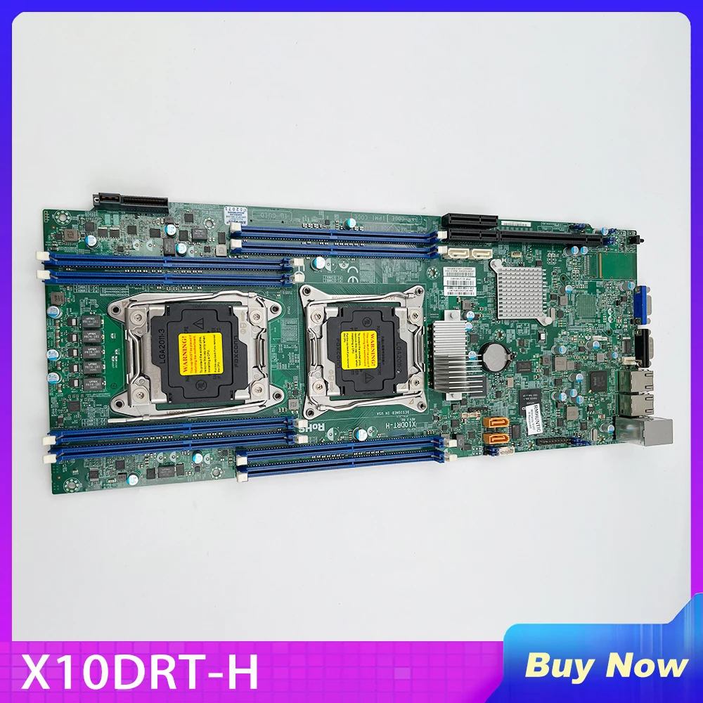 For Supermicro 2U Dual Socket R3 (LGA2011) Server Motherboard E5-2600 v4/v3 Family i350-AM2 Dual Port GbE LAN DDR4 X10DRT-H