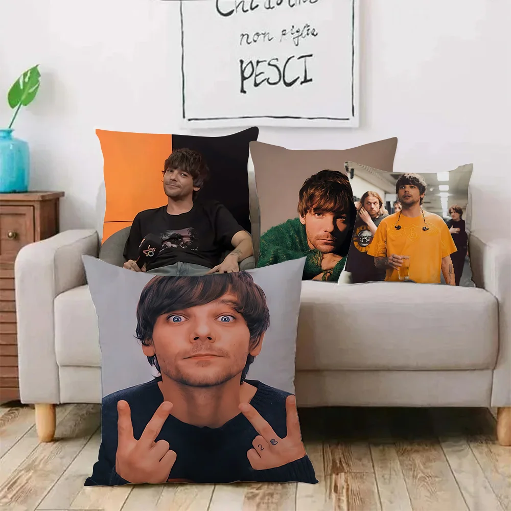 L-Louis Hot Singer T-Tomlinsons Pillow Covers Cartoon Sofa Decorative Home Double-sided Printing Short Plush Cute Cushion Cover