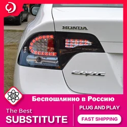 Car Styling Taillights for Honda Civic G8 2006-2011 LED DRL Tail Lamp Fog Lamp Dynamic Running Turn Signal Rear Reverse Brake