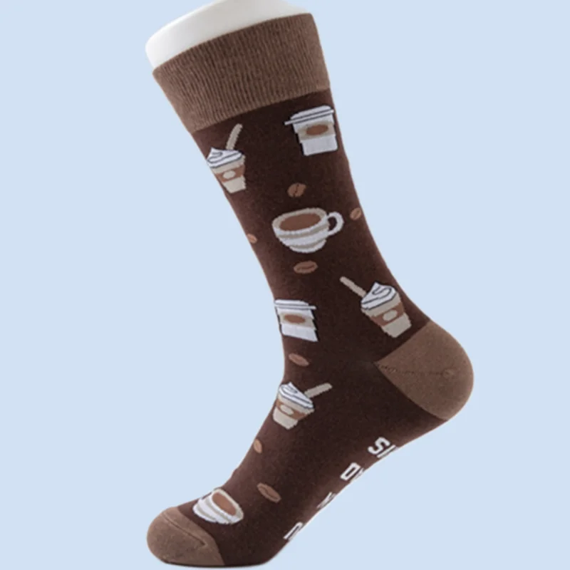 Chaussettes mi-hautes en coton avec motif de dessin animé pour hommes, chaussettes carillons colorées, motif de la série Clicks, chaussettes décontractées pour hommes, nouveau, 2/4 paires