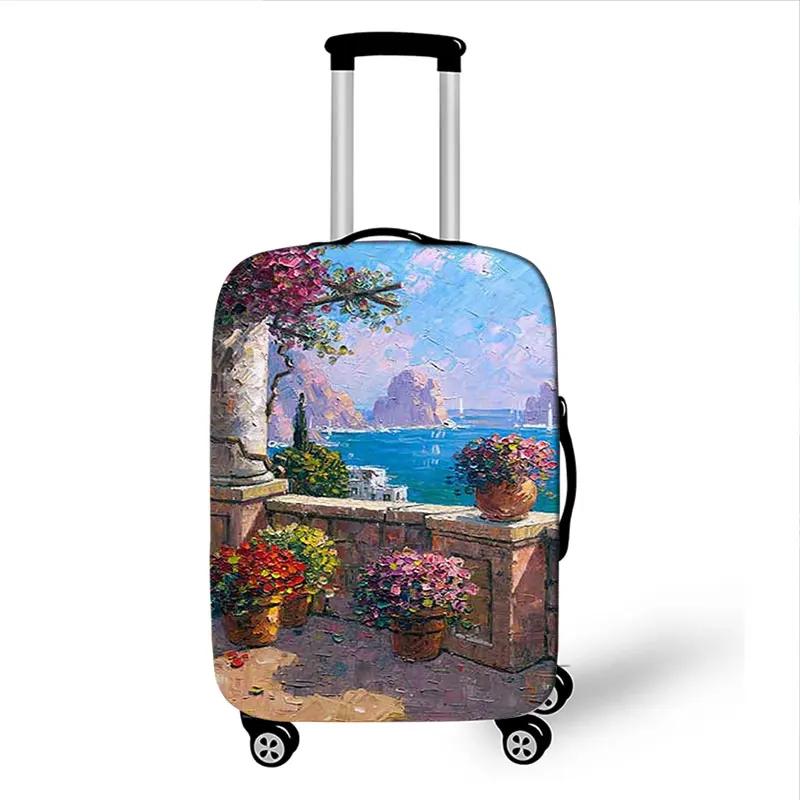 Beautiful Scenery Eiffel Tower Luggage Covers for Travel London Landscape Suitcase Cover Elastic Trolley Case Protective Cases