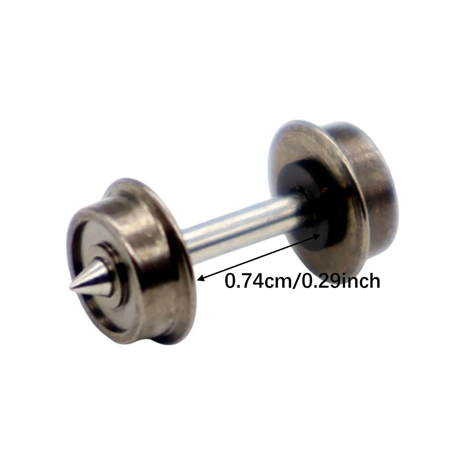 Roues DC en métal 24 pièces, accessoire de Train de loisir, Modification, essieux métalliques, roue à échelle N, pour accessoires de Train modèle 1:160