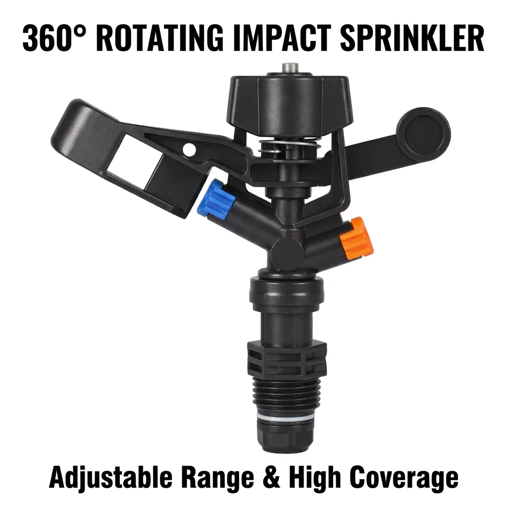 4-Inch Rocker Arm Spray Head for Lawn Irrigation 360-Degree Rotating Sprinkler System Plastic Cooling Dust Removal Garden Use