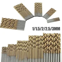 50Pcs Professional Titanium Coated Drill Bits High Speed Steel Drill Bits Set Tool Electric Drill Woodwork Drill 1/1.5/2/2.5/3mm 2