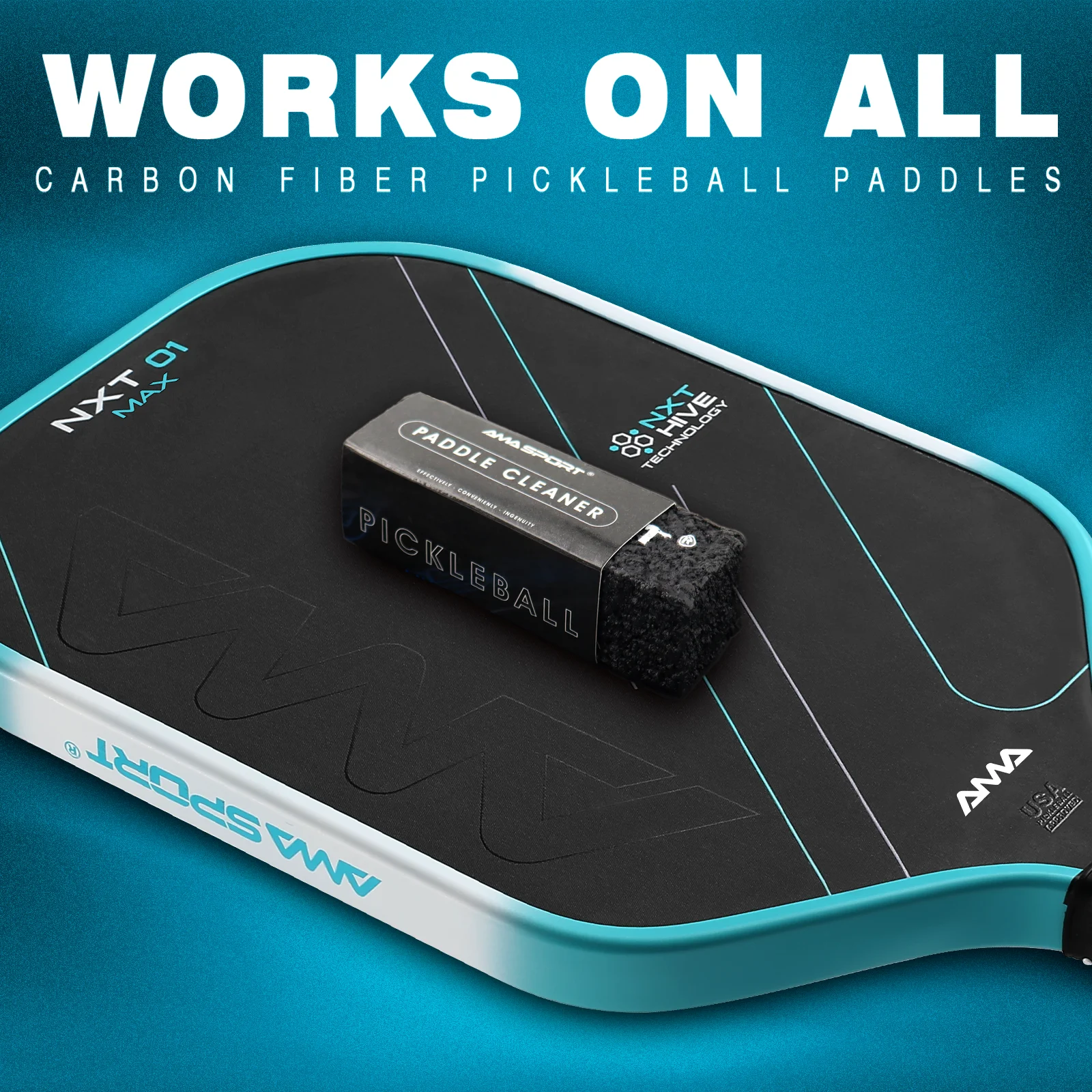 AMASPORT Pickleball مجداف ممحاة المطاط الأنظف محو البقع والخدش دائم فعالة تنظيف مضرب كرة المخلل الملحقات