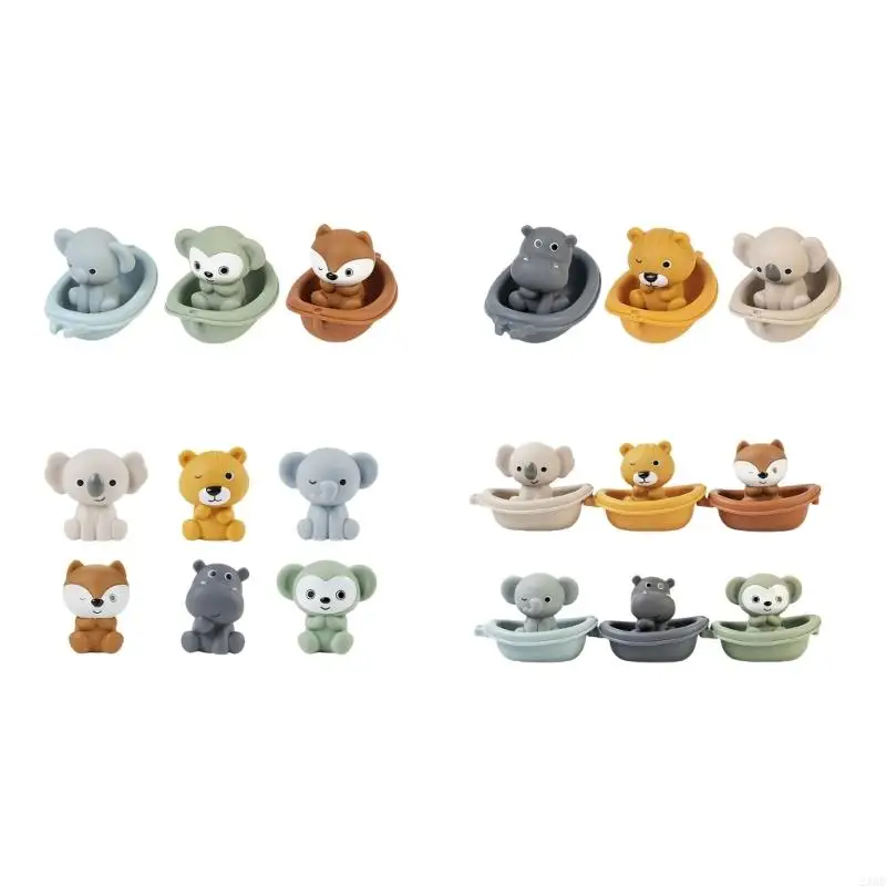 

23GD Multipurpose Baby Bath Toy Animal Set for Infants and Toddler Daily Use