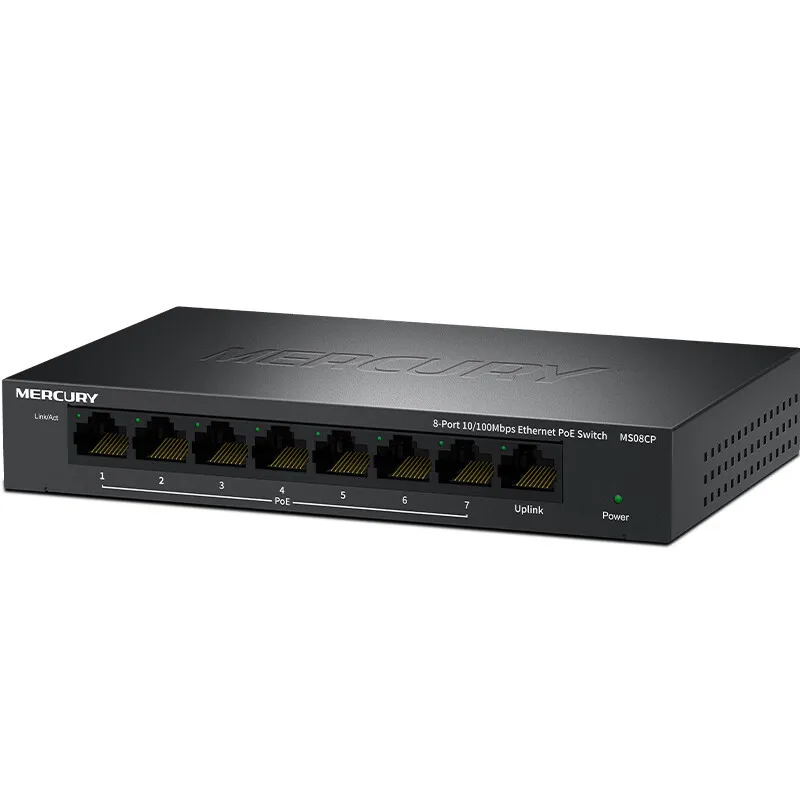 8-port 100M POE Switch with 1-port Unlink@65 Plug-and-play, Efficient Heat Dissipation MS08CP
