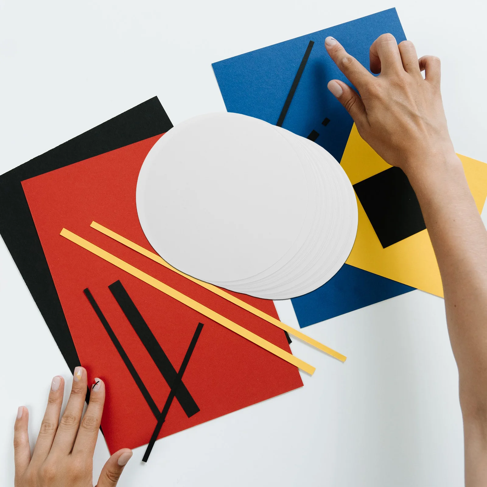 100 peças de papelão colorido redondo para arte infantil, faça você mesmo, folhas de desenho em aquarela e óleo, folhas coloridas para