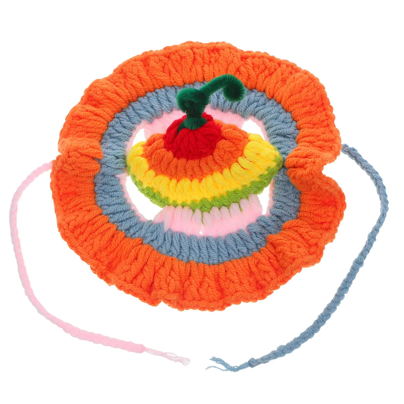 

Colorful Knitted Cat Hat Ear Holes Funny Party Kitten Beanie Costume Accessory Birthday Halloween Themed Gatherings