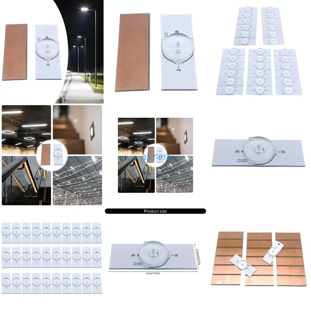 

E15A 30Pcs 3V Lamp Beads With Optical Len Fliter LCD LED Backlight Bead Modification for 32-65 inch LED Repair