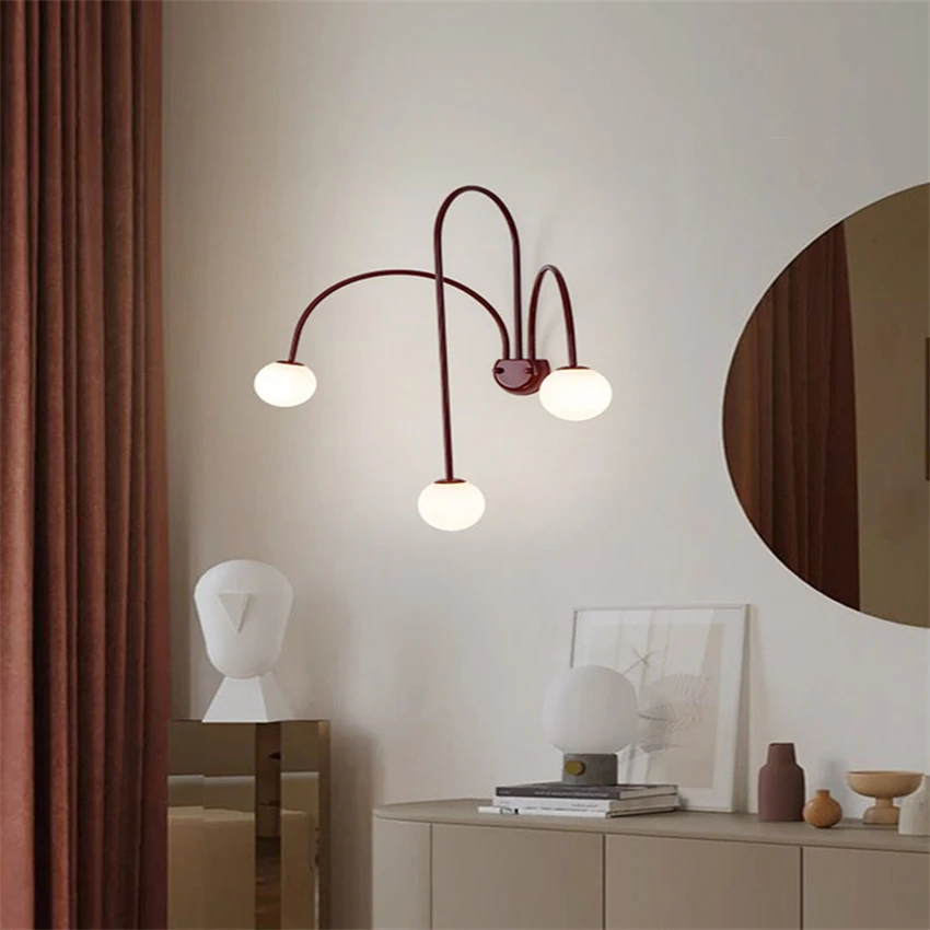 Nordic minimalist line wall lamps living room background wall design bedroom staircase aisle decor