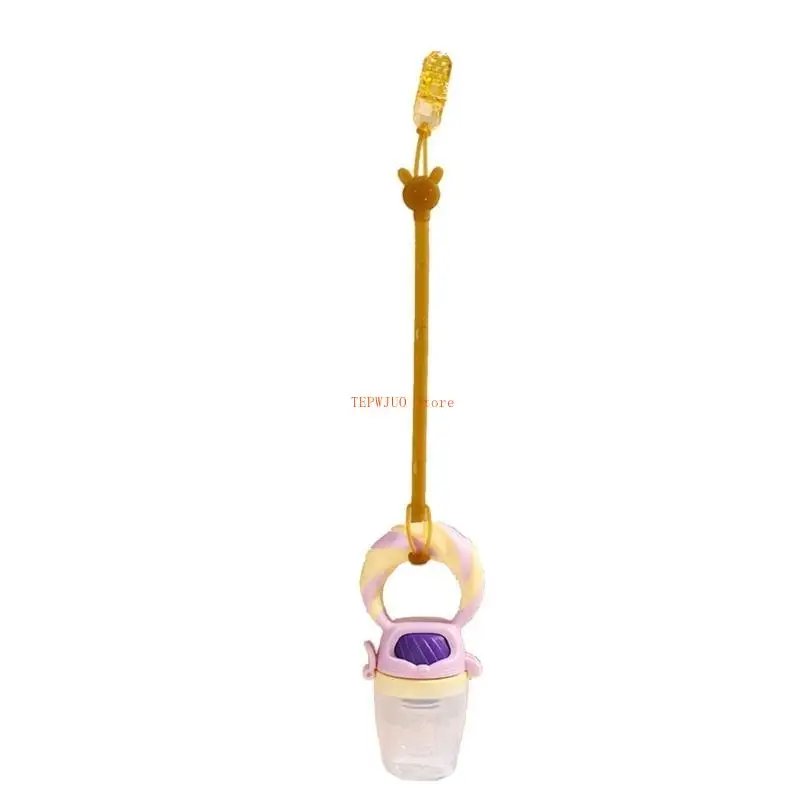 

U50F Silicone Baby Pacifier Chain Anti-drop Teether Strap Portable Newborn Chewing Toy Anti-lost Infants Teething Toy Lanyard