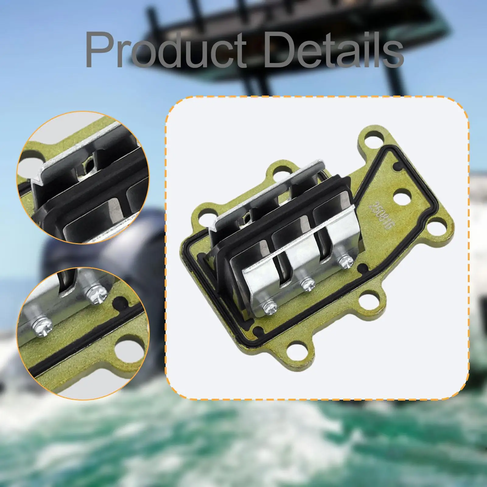 Ensemble de soupape d'admission de rechange en métal, pièces de rechange pour Yamaha T9.9/15 2 temps 15HP, accessoire de moteur hors-bord