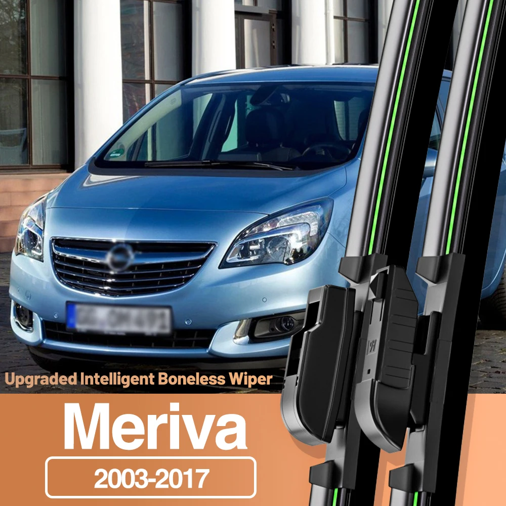 2 uds para Opel Meriva A B 2003-2017 limpiaparabrisas delantero accesorios de ventana de parabrisas 2004 2006 2008 2010 2015 2016