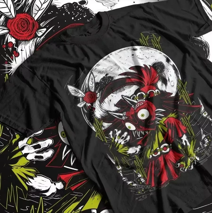 Majoras Mask T-shirt The Legend of Graphic Print Anime Gift T Shirt Harajuku Y2k Tops Cotton Clothes Men Women Tee Clothing