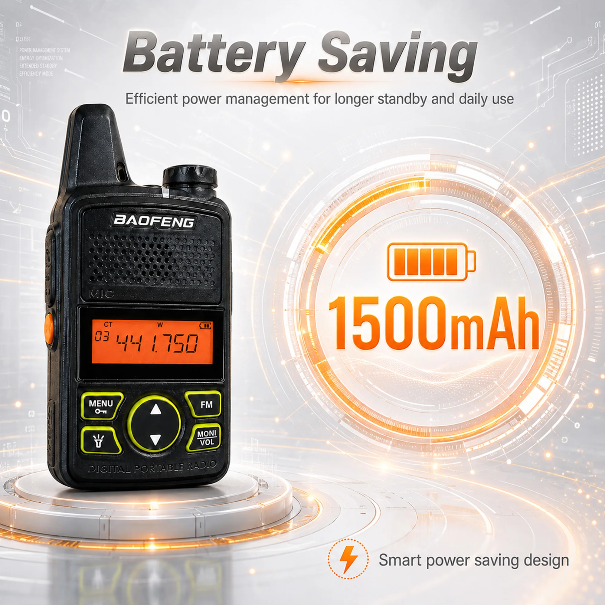 Baofeng BF-T1 MINI Walkie Talkie Portable Two Way Radio 1500mAh 5W UHF 400-470MHz USB Charging Flashlight VOX 20CH For KidsGifts