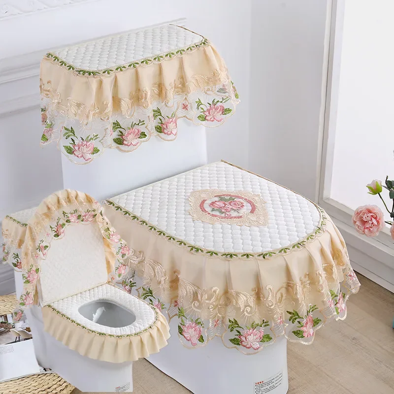 3 Piece Set Toilet Cushion Winter Toilet Cover U-type Zipper Seat Mat Pad Toilet Accessories WC Mat Hotel Supplies Toilettes