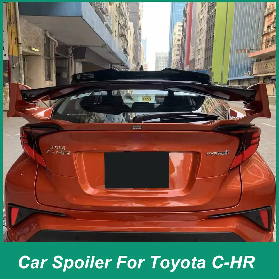 Totyota chr 2016-2021用abs素材リアラゲッジセンタースポイラー、光沢