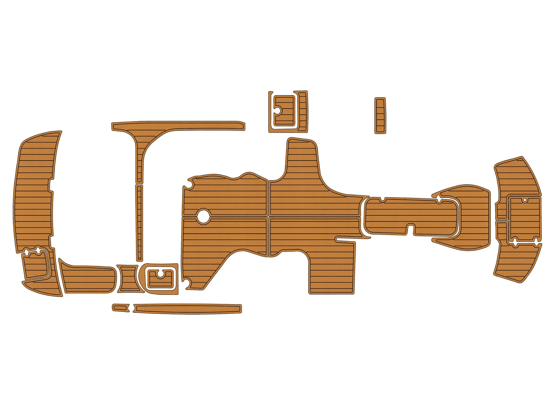 

Нескользящий коврик из морского искусственного тикового EVA -2007 NauticStar 230 Sportdeck, самоклеящаяся подкладка для палубы лодки 1/4 дюйма (6 мм) для кабины и палубы