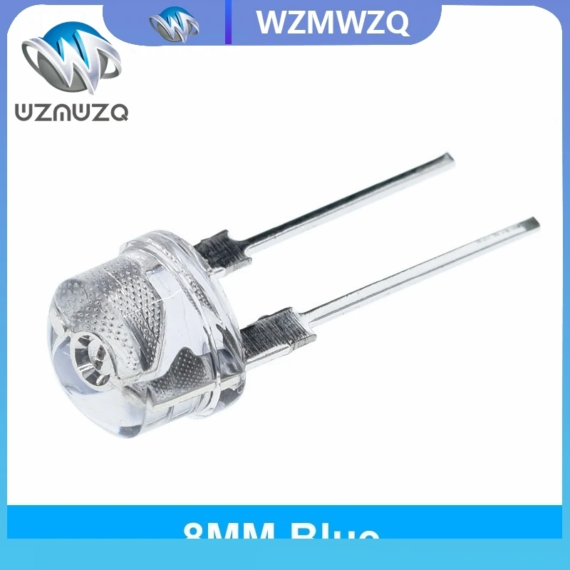 10PCS NEW F8 8mm 0.5W 3.0-3.2V Straw hat LED White Super bright LED lamp Wide Angle Transparent LED Lamp Strawhat LED