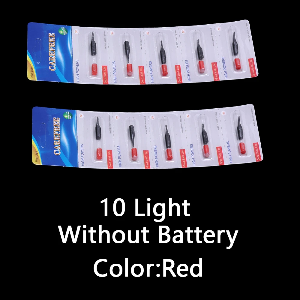 10 Stück LED-Elektronische Angelstopper ohne Batterie, Superhelle Nachtangel-Leuchtköpfe, Universelles Schwimmzubehör – Detail 8